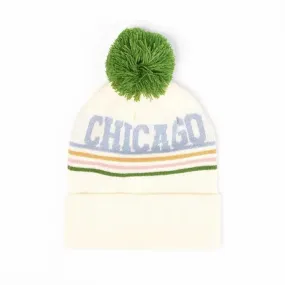 Youth Size Mad Hatter Chicago Pom Beanie in Retro Multi