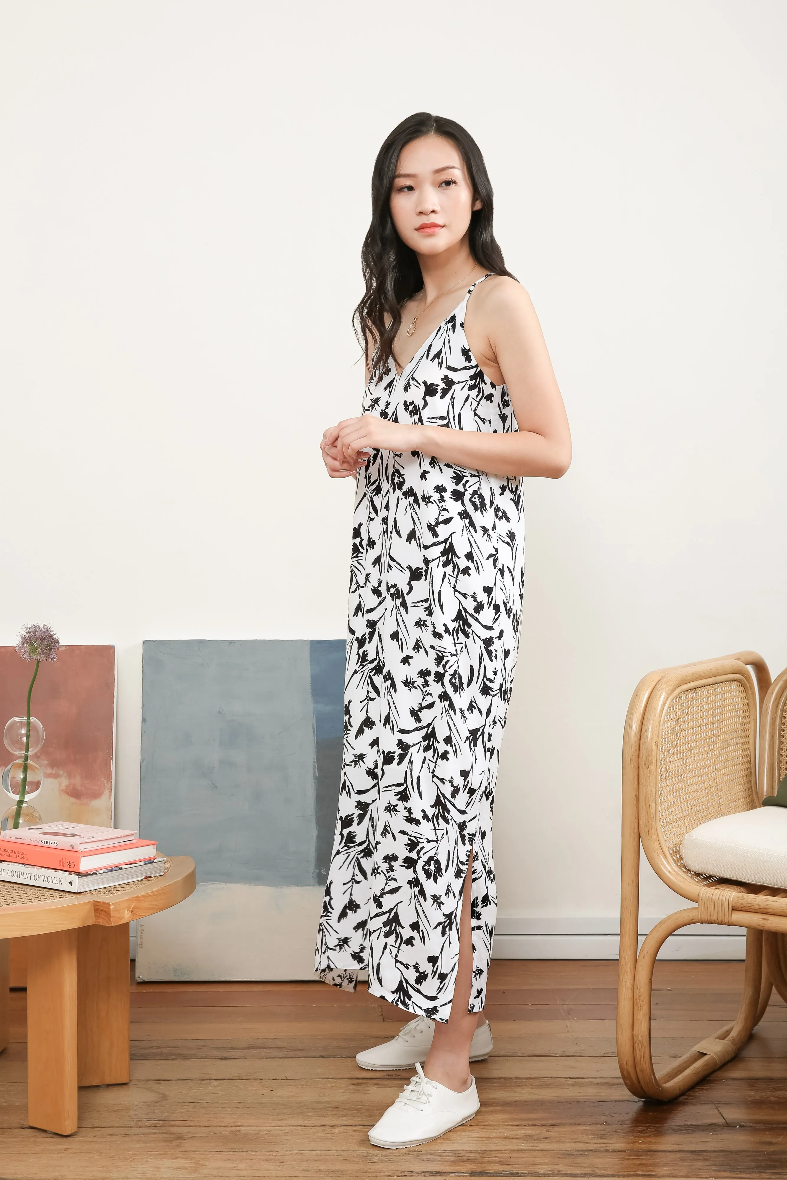 Zahara Printed Maxi Slip Dress