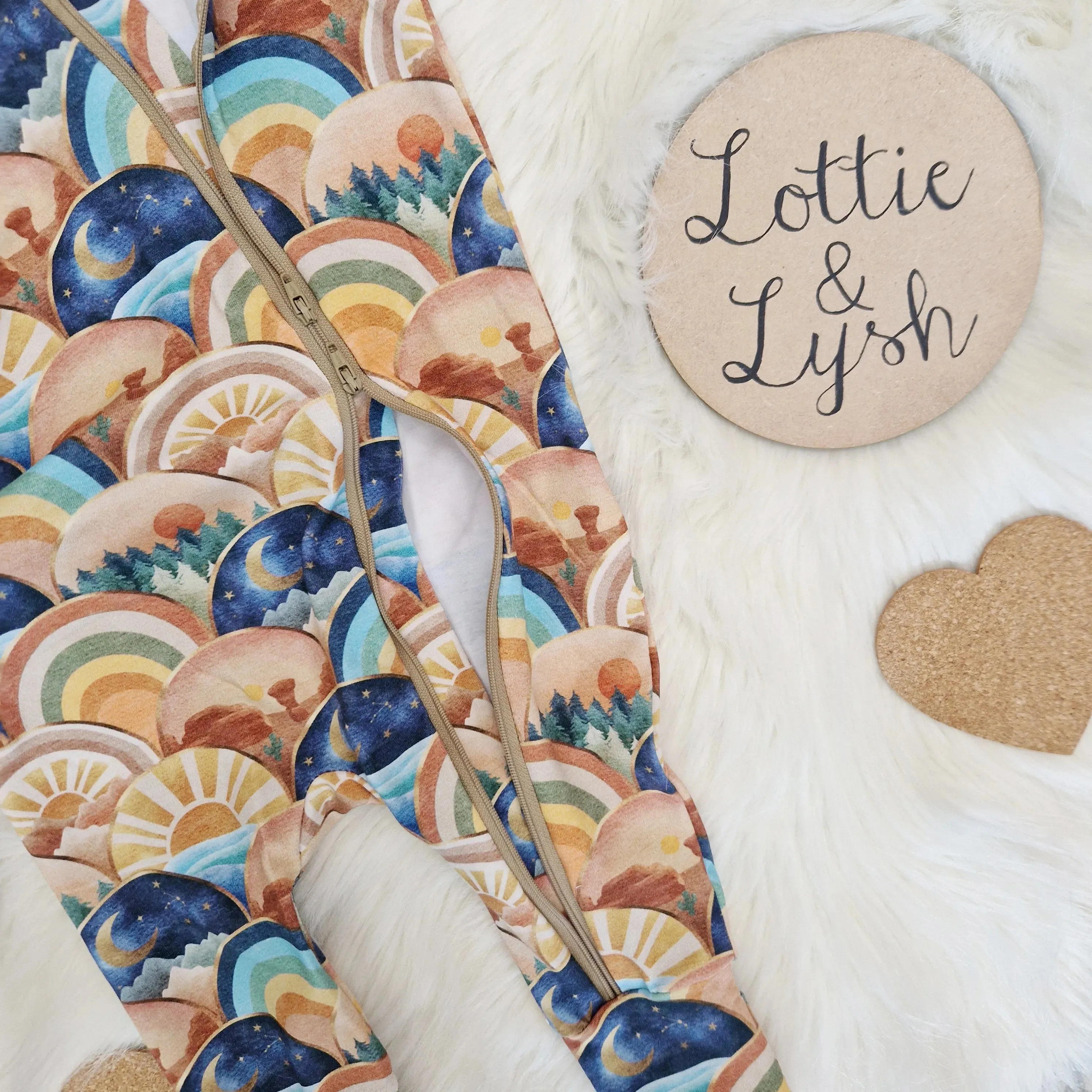 Zip Sleepsuit | Boho Arcs